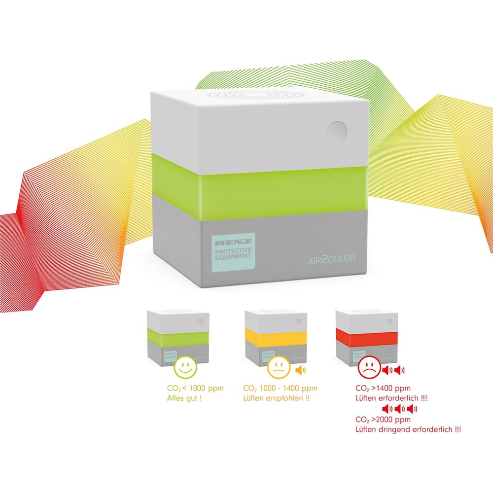 Air2Color CO2 air quality warning system