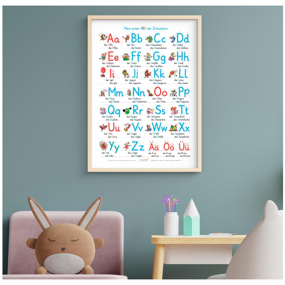 Alleov's learning poster "My first ABC of circus animals"