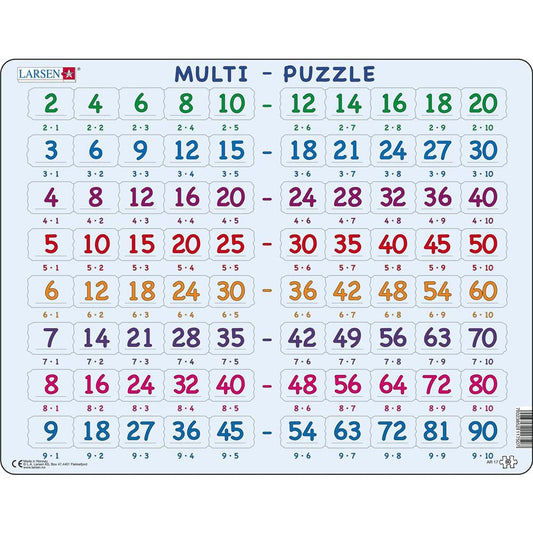 Larsen Puzzle Multiplication, 80 pieces