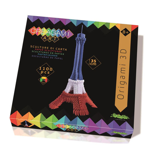 Creagami Origami 3D Tour Eiffel Français Drapeau 1100 pièces
