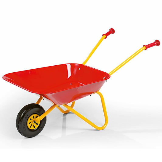 RollyToys metal wheelbarrow, red