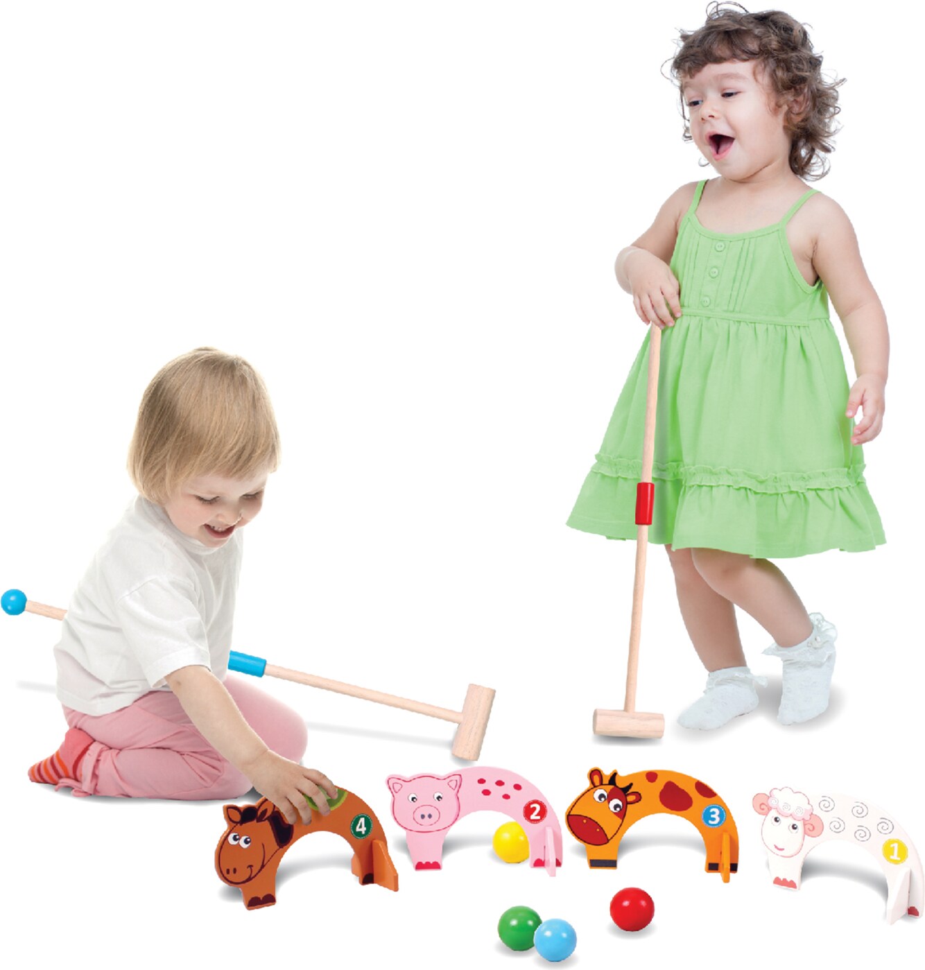 Croquet pour enfants Spielba avec figures d'animaux