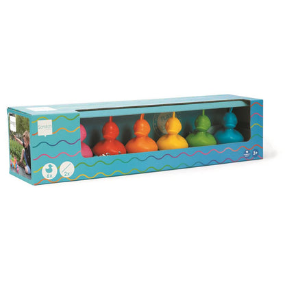 Jeu de pêche à gratter canards colorés