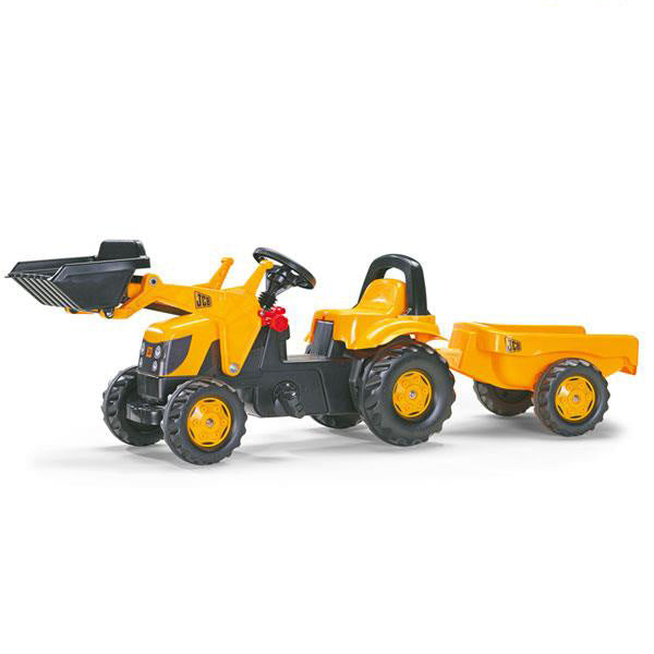 RollyToys Kid tracteur à pédales JCB, remorque et chargeur