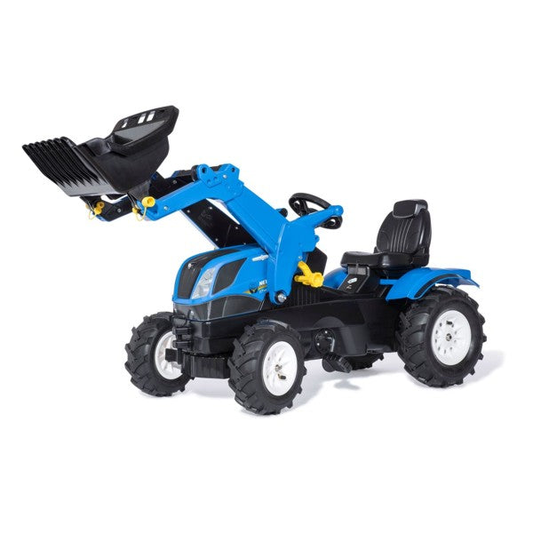 Rolly Toys Farmtrac New Holland with front loader &amp; pneumatic tires