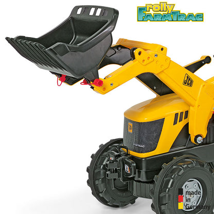 Tracteur à pédales RollyToys Farmtrac JCB 8250 avec chargeur frontal