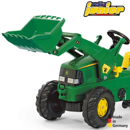 RollyToys Junior Trettraktor John Deere mit Frontlader & Heckbagger