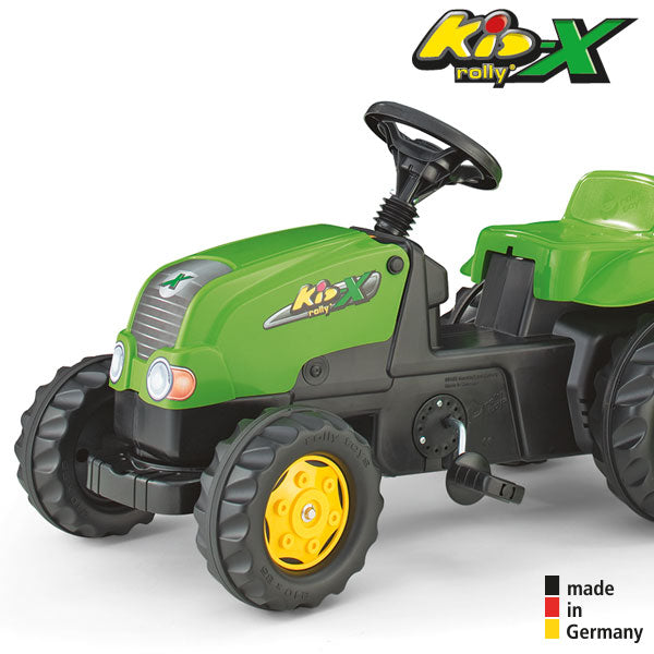 Tracteur à pédales RollyToys Kid-X avec remorque