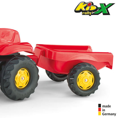 Tracteur à pédales RollyToys Kid avec remorque et chargeur