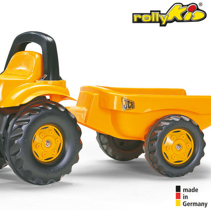 RollyToys Kid tracteur à pédales JCB, remorque et chargeur