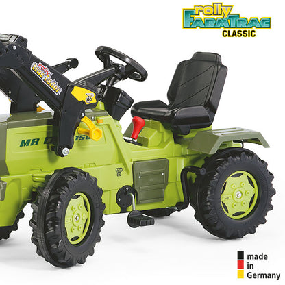 Tracteur à pédales RollyToys Farmtrac MB 1500 avec chargeur frontal et engrenages