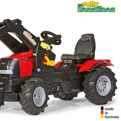 Tracteur à pédales RollyToys Farmtrac Case Puma CVX 225 avec chargeur frontal et pneus pneumatiques