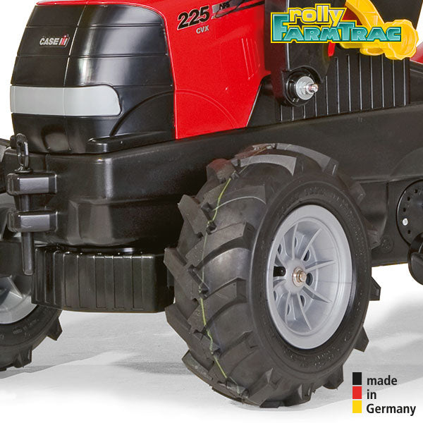 Tracteur à pédales RollyToys Farmtrac Case Puma CVX 225 avec chargeur frontal et pneus pneumatiques