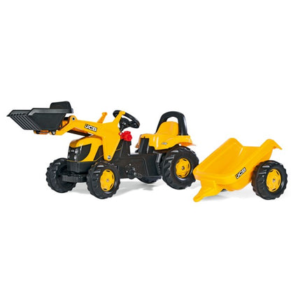 RollyToys Kid tracteur à pédales JCB, remorque et chargeur