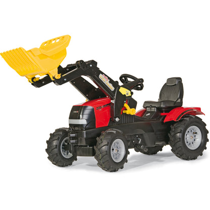 Tracteur à pédales RollyToys Farmtrac Case Puma CVX 225 avec chargeur frontal et pneus pneumatiques