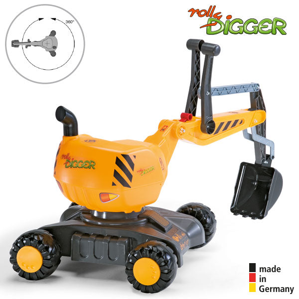 RollyToys Digger excavator, yellow