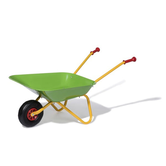 RollyToys metal wheelbarrow, green