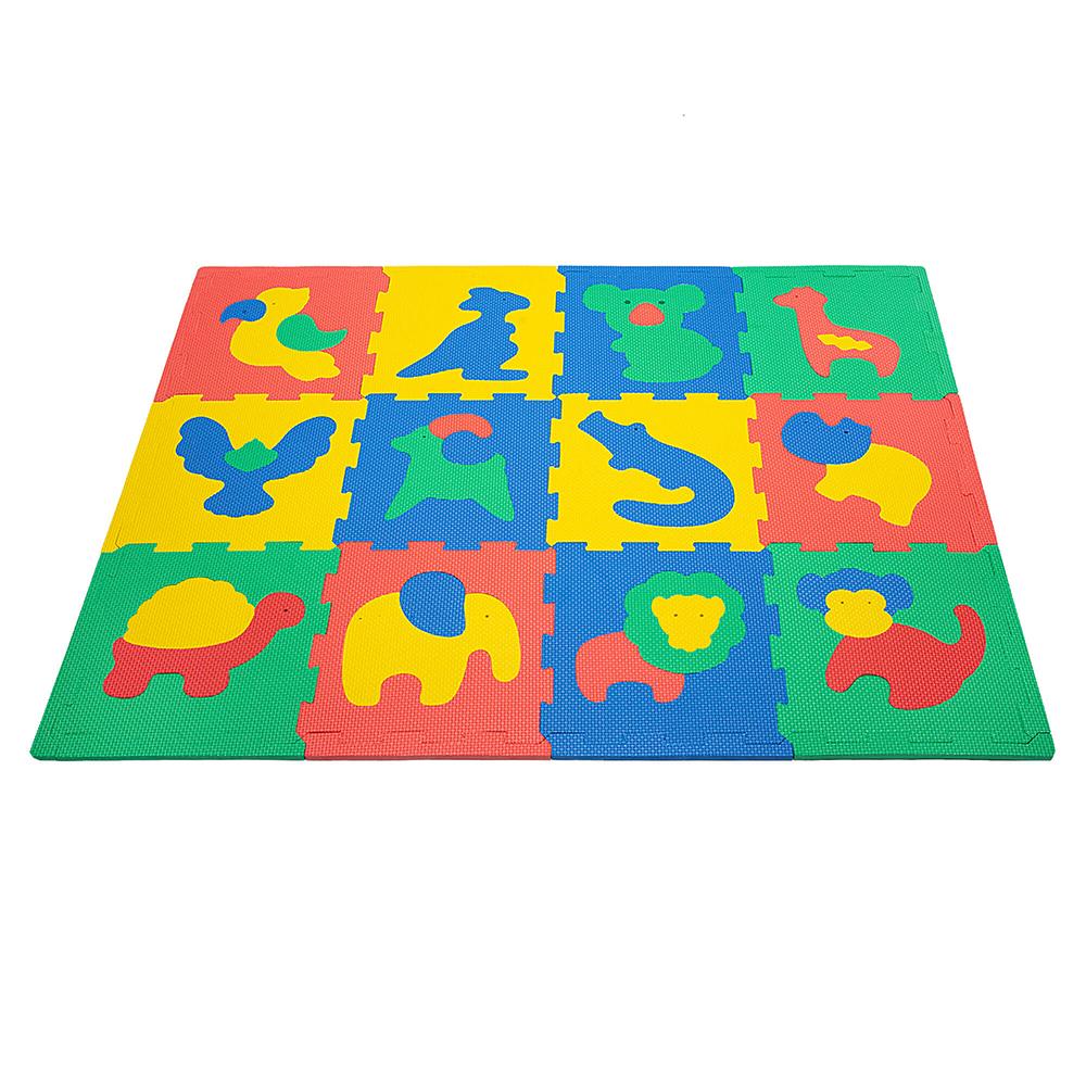 Hakuna Mat Tapis Puzzle, Animaux Safari, 1,2 x 0,9 m