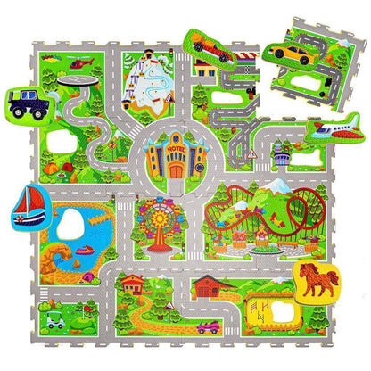 Hakuna Mat Tapis Puzzle, Vacances, 1,2 x 1,2 m
