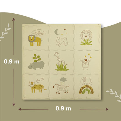 Hakuna Mat Puzzle Mat, Safari Animals, 0.9 x 0.9 m