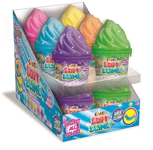 Craze Magic Slimy Soft Ice Cream in a display of 12