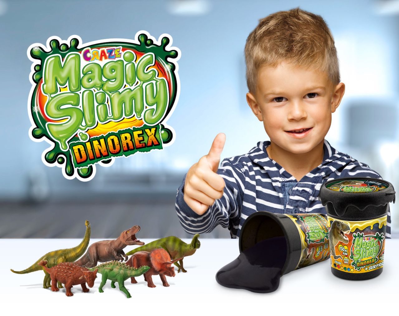 Craze Magic Slimy mit Dinosaurier zum Sammeln