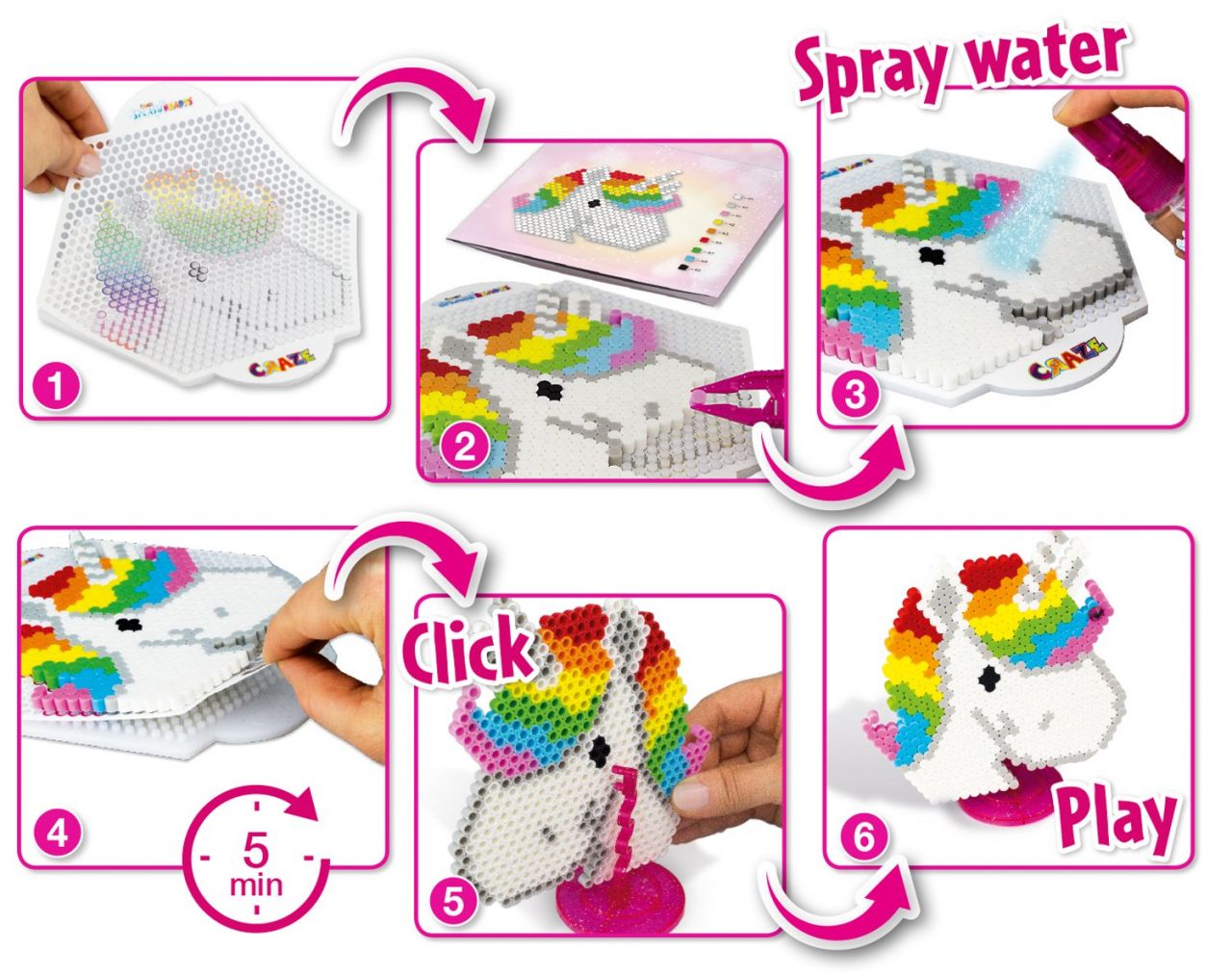 Craze Splash Beadys - Play Set Unicorn