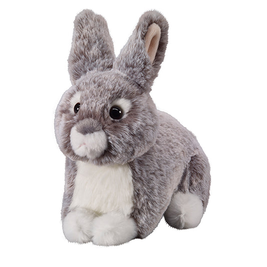 Rabbit grey lying, 18 cm