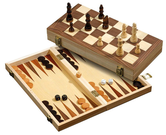 Jeu de dames de backgammon Philos Chess - Champ 40 mm