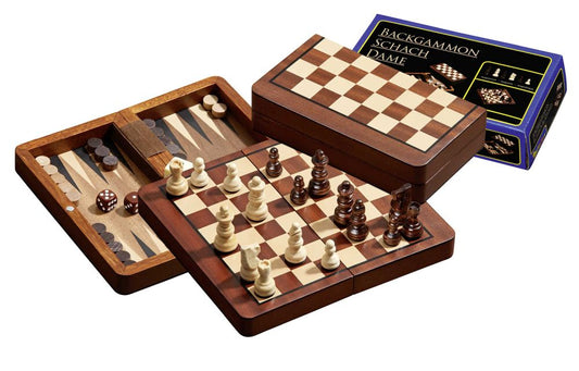 Jeu de dames de backgammon d'échecs Philos, champ 18 mm, magnétique