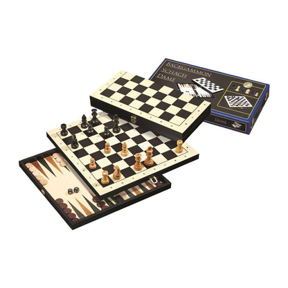 Jeu de dames de backgammon d'échecs de voyage Philos