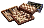 Philos Schach Backgammon Dame-Set, Feld 18 mm, magnetisch