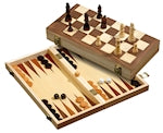 Philos Chess-Backgammon-Checkers Set - Field 40 mm