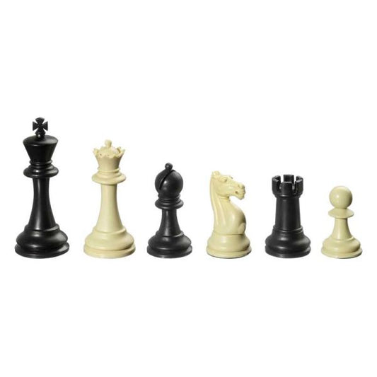 Philos chess pieces - Nerva - KH 95 mm - plastic - black/cream