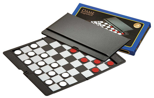 Philos Checkers, travel game, magnetic