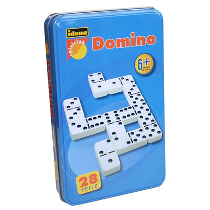 Jeu de dominos Idena dans une boîte en métal