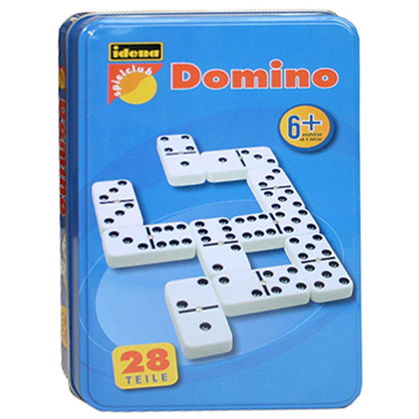 Jeu de dominos Idena dans une boîte en métal