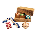 Philos Snake Dice Set, in wooden box, 6 pieces