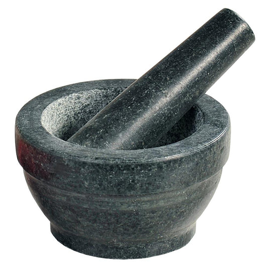 Kesper mortar with pestle granite, polished