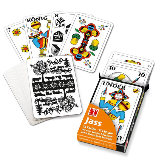 Carta Medi a Jass cards silhouette motifs