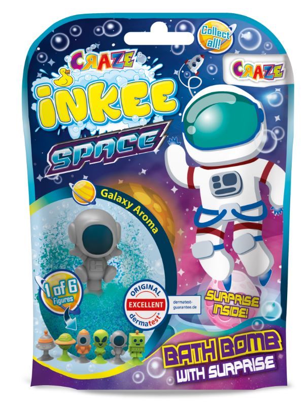 Craze Inkee Surprise Bath Bomb Space, 1 pc., assorted