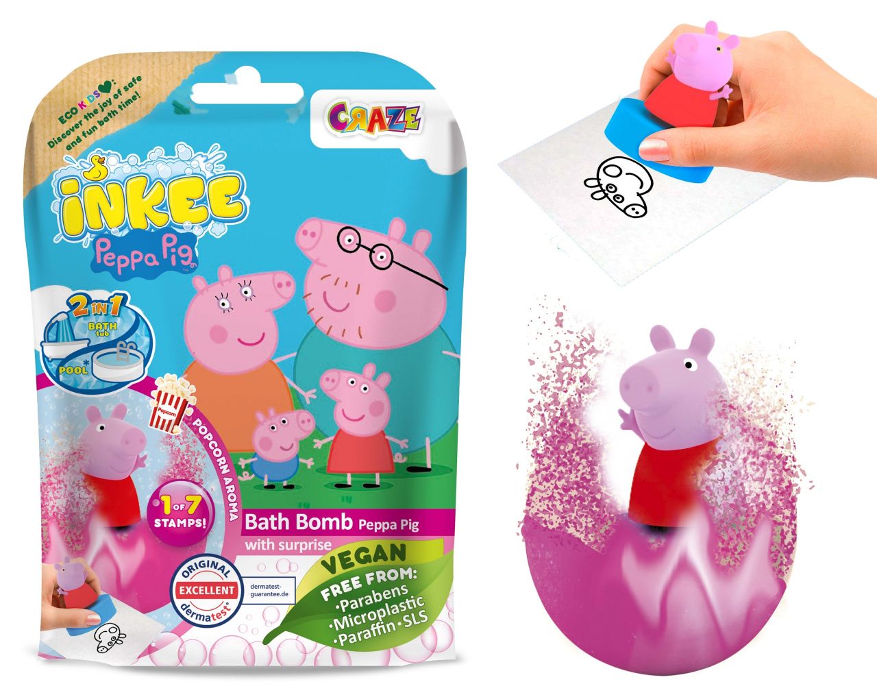 Craze Inkee Peppa Pig Bath Bomb