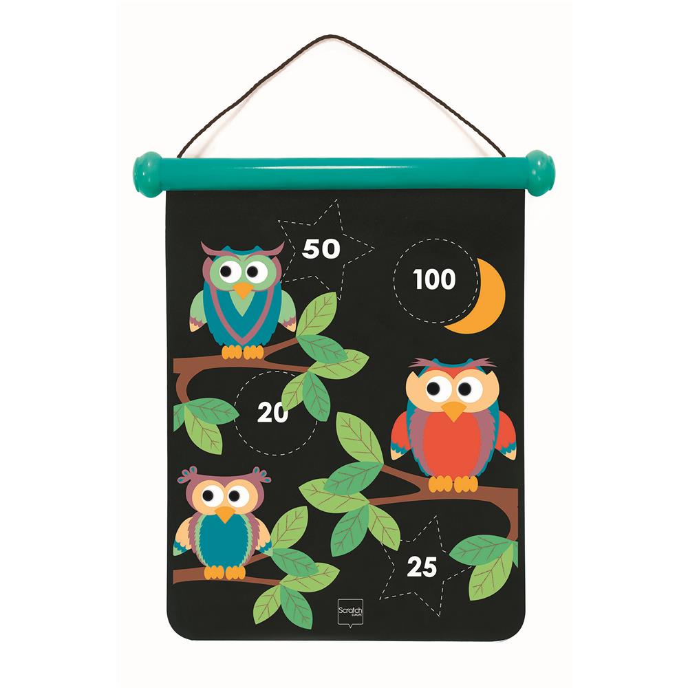 Scratch Magnet Dart Game Owl Medium