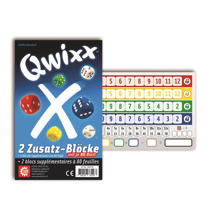 Gamefactory Qwixx - Blocs supplémentaires 2x80 feuilles