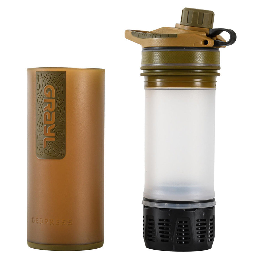 Grayl Geopress Purifier Bottle, Coyote Brown