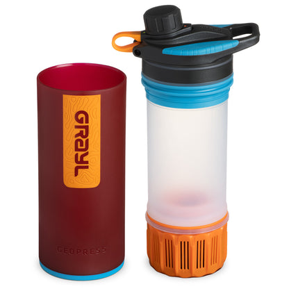 Grayl Geopress Purifier Bottle, Wanderer Red