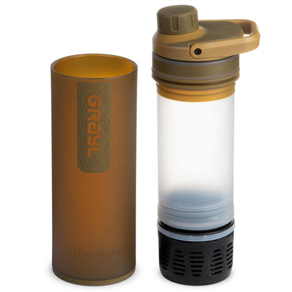 Grayl Ultrapress Purifier Bottle, Coyote Brown