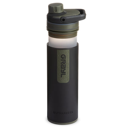 Grayl Ultrapress Purifier Bottle, Camp Black