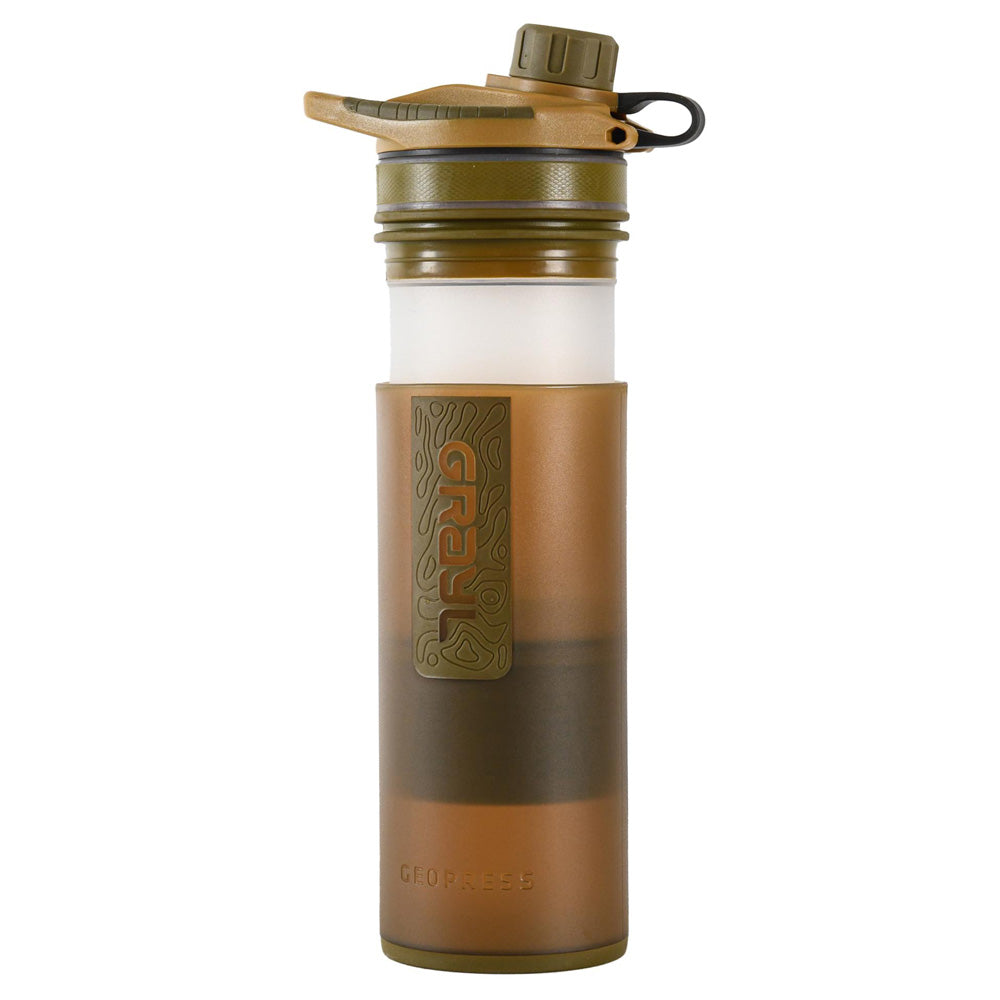 Grayl Geopress Purifier Bottle, Coyote Brown