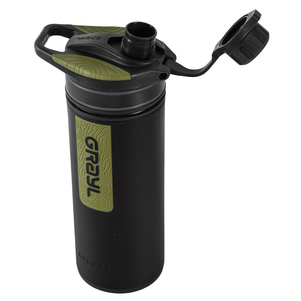 Geopress Purifier Bottle, Black Camo